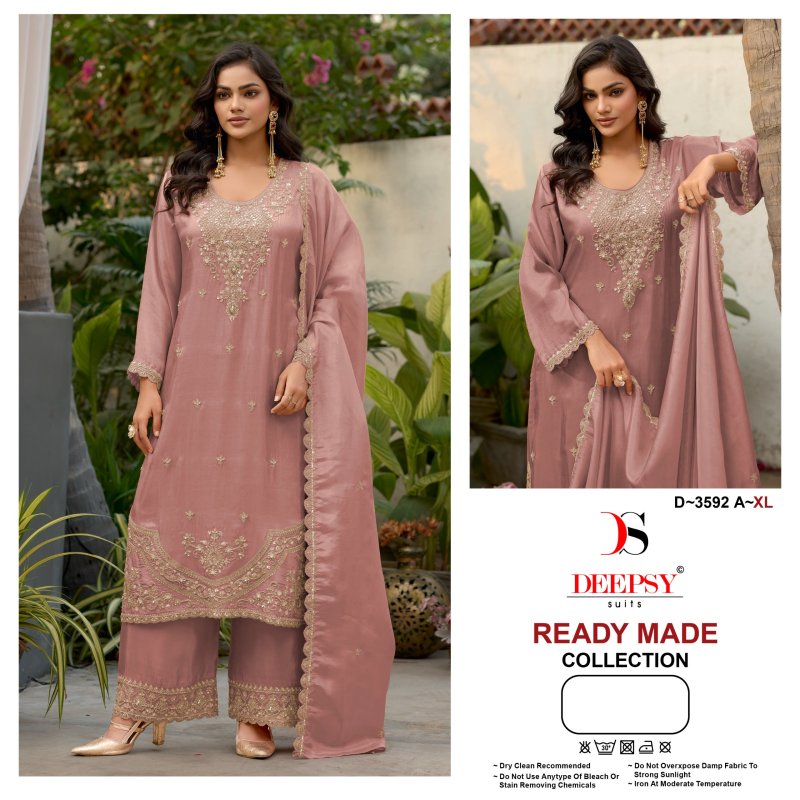 D 3592 A To D By Deepsy Viscose Tissue Silk Readymade Pakistani Suits 
